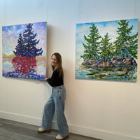 Just Growing, 42" x 42" - Kefi Art Gallery