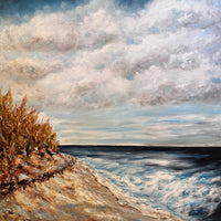 Retreat to the Beach, 42" x 42" - Kefi Art Gallery