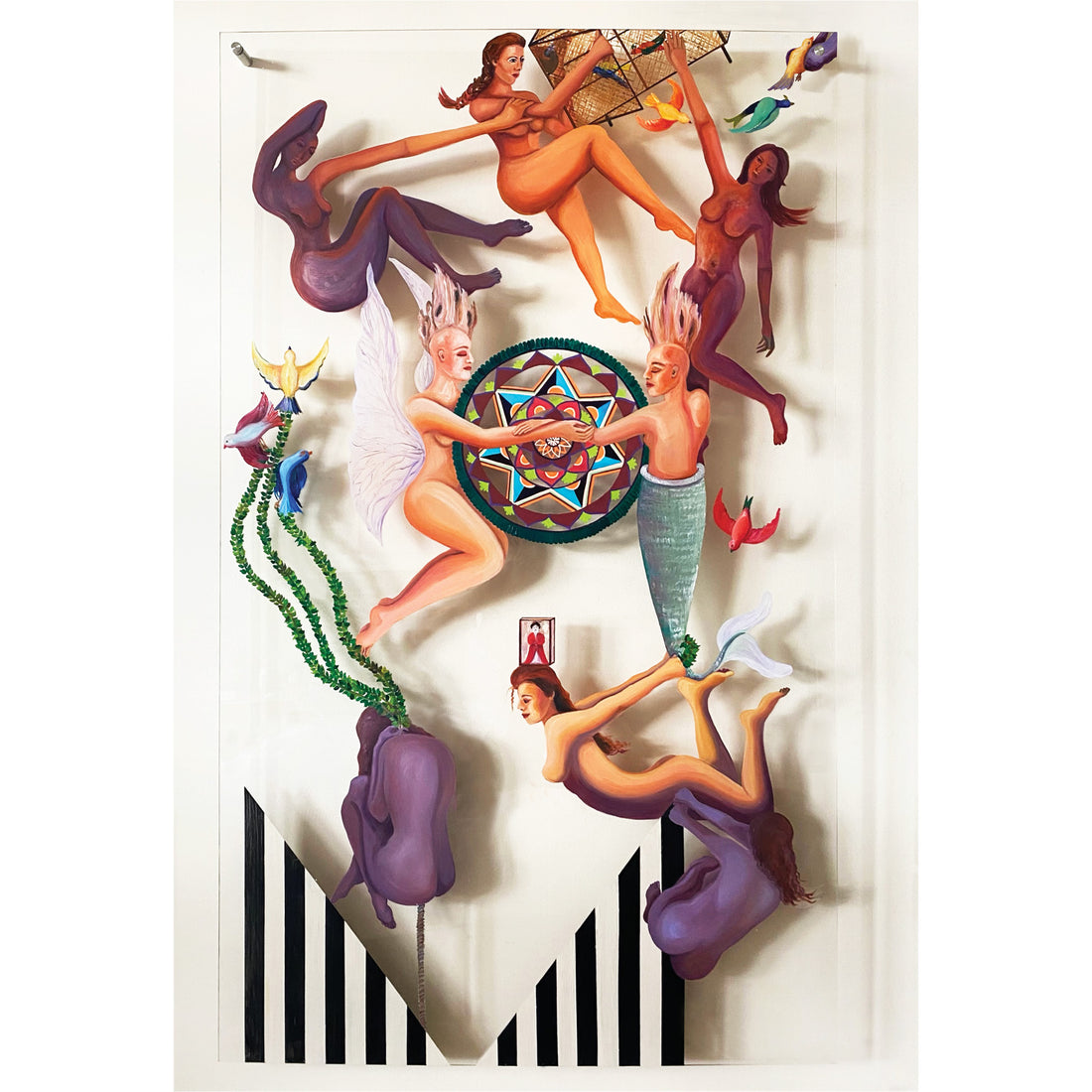 Anam Feerasta "Clouds and Waves" figurative abstract painting Canadian artist