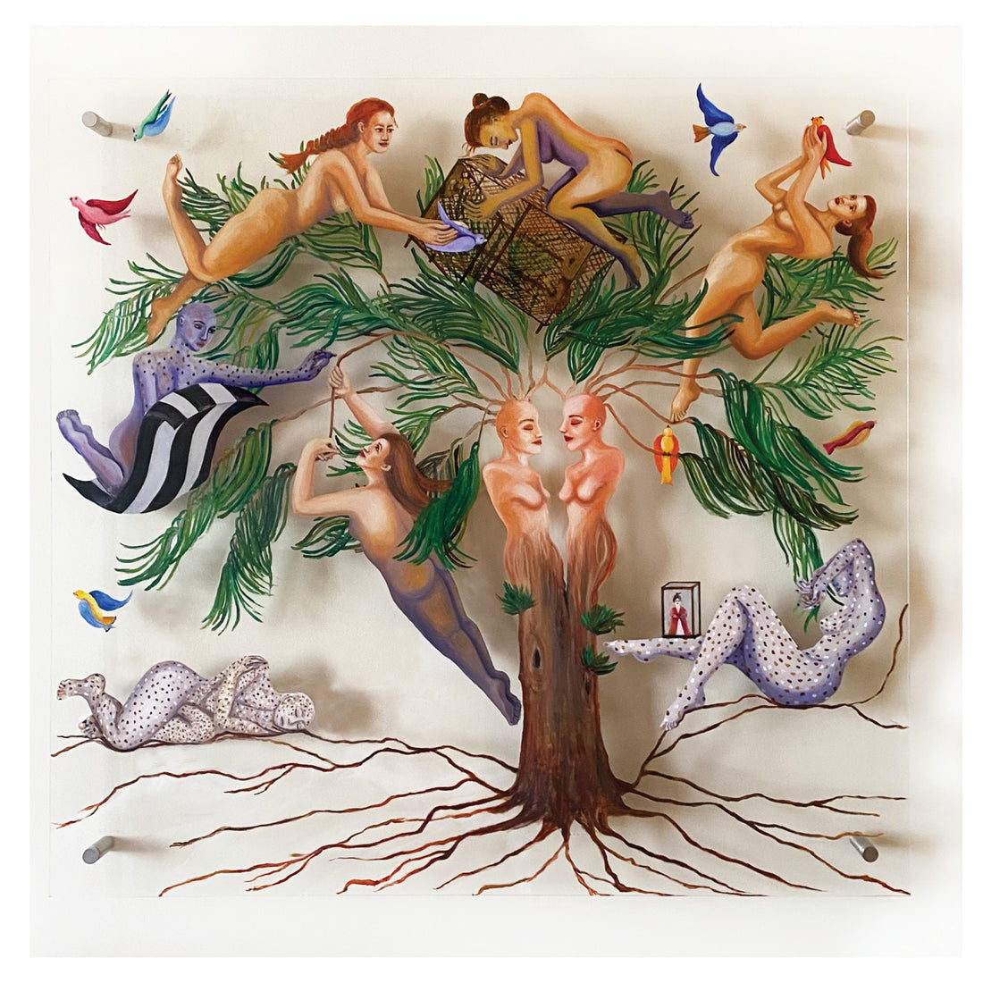 Anam Feerasta "Disembodied Dance" figurative painting Canadian Artist