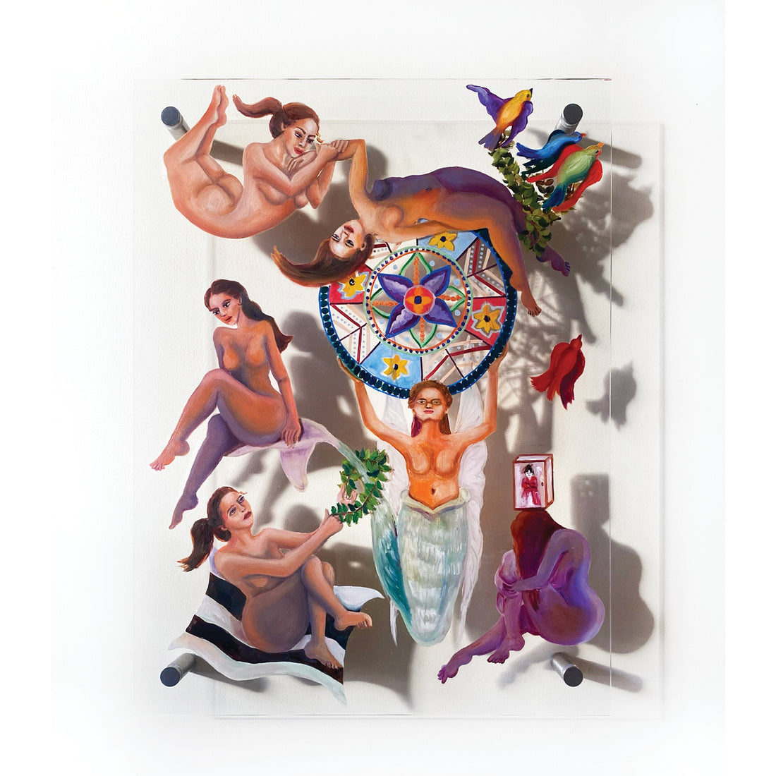 Anam Feerasta "Fragmented Reality II" figurative painting Canadian Artist