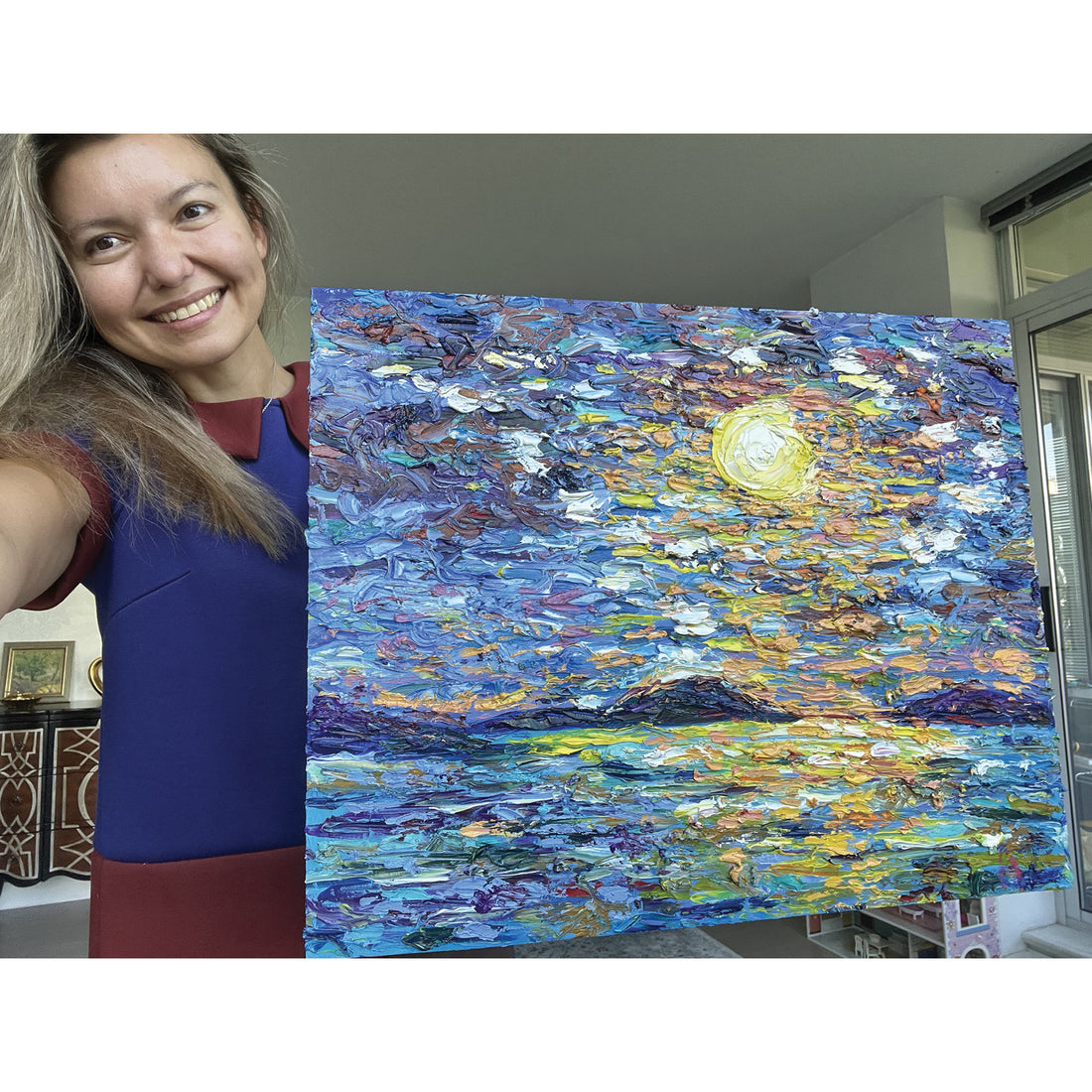 Anastasia Fedorova "New Day" abstract landscape painting Canadian Artist