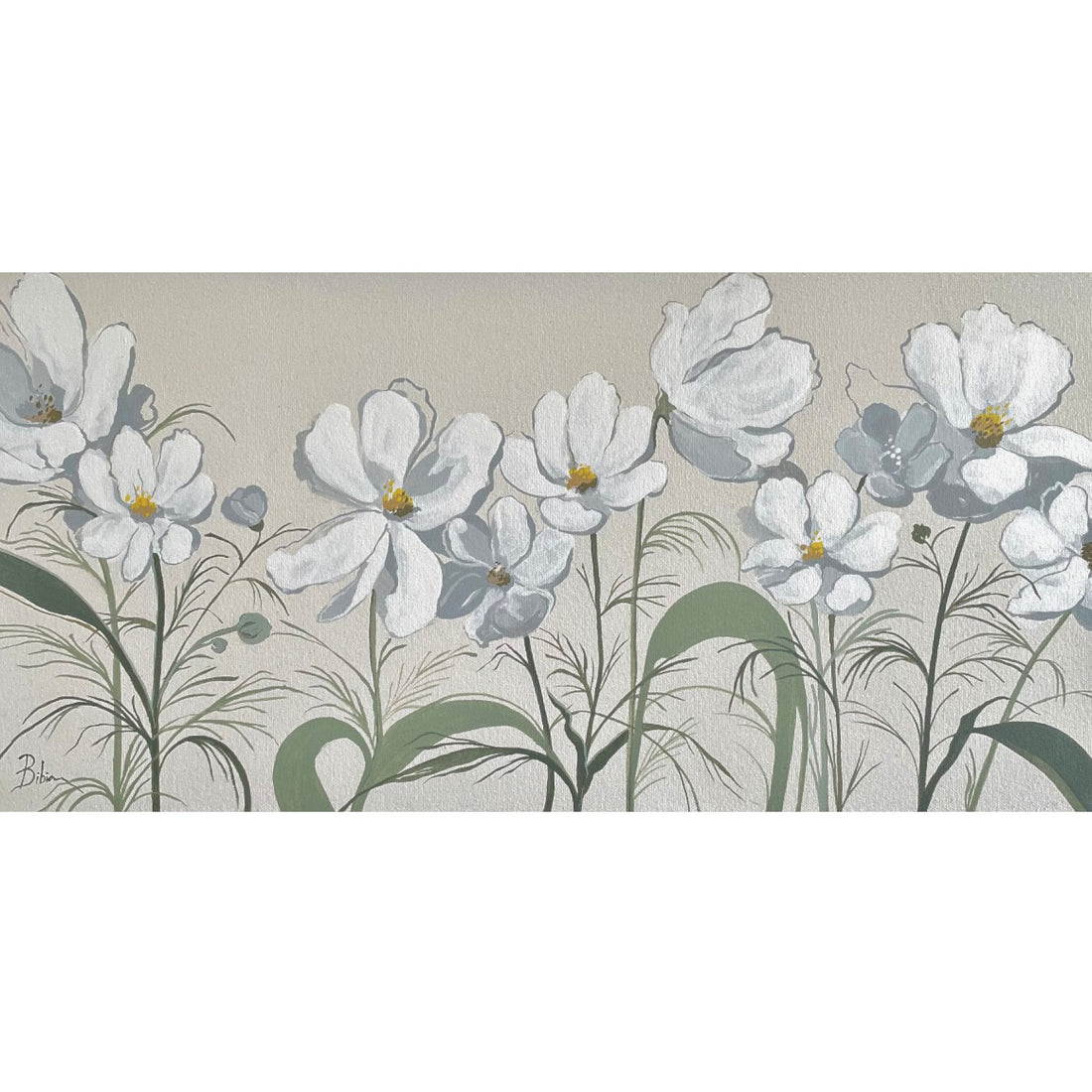 Bibiana Hooper "Cosmoses 6" abstract floral painting Canadian artist