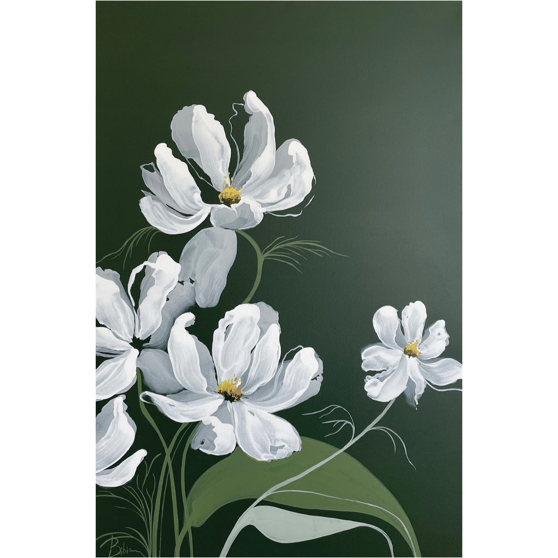 Bibiana Hooper "Cosmoses 9" abstract floral painting Canadian artist