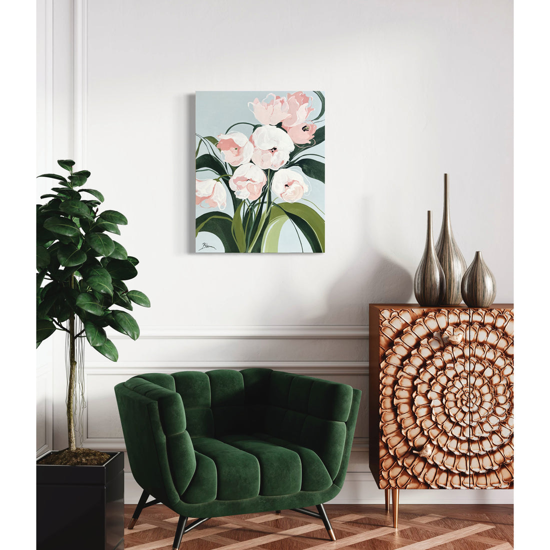 Bibiana Hooper "Solari 10" abstract floral painting Canadian artist