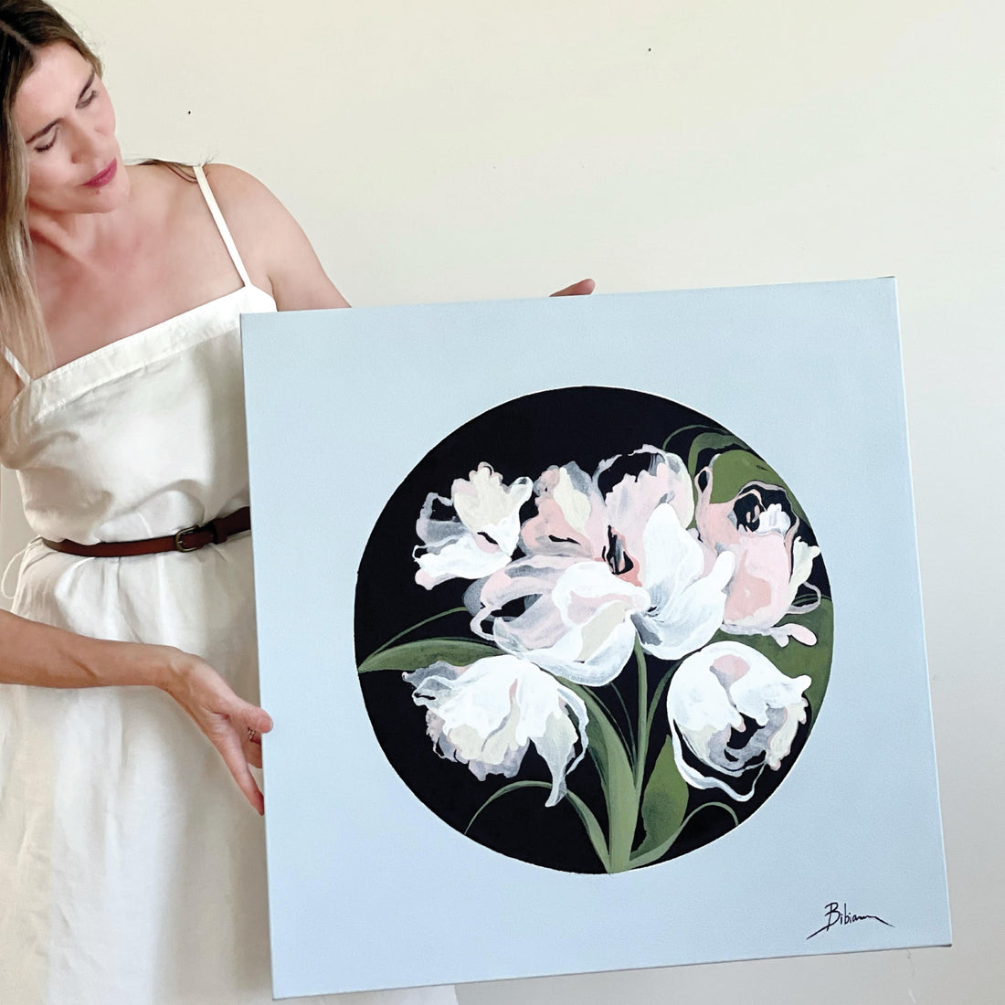 Bibiana Hooper "Solari 11" abstract floral painting Canadian artist