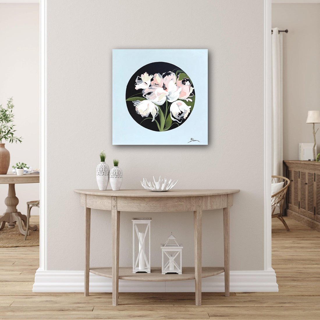 Bibiana Hooper "Solari 11" abstract floral painting Canadian artist