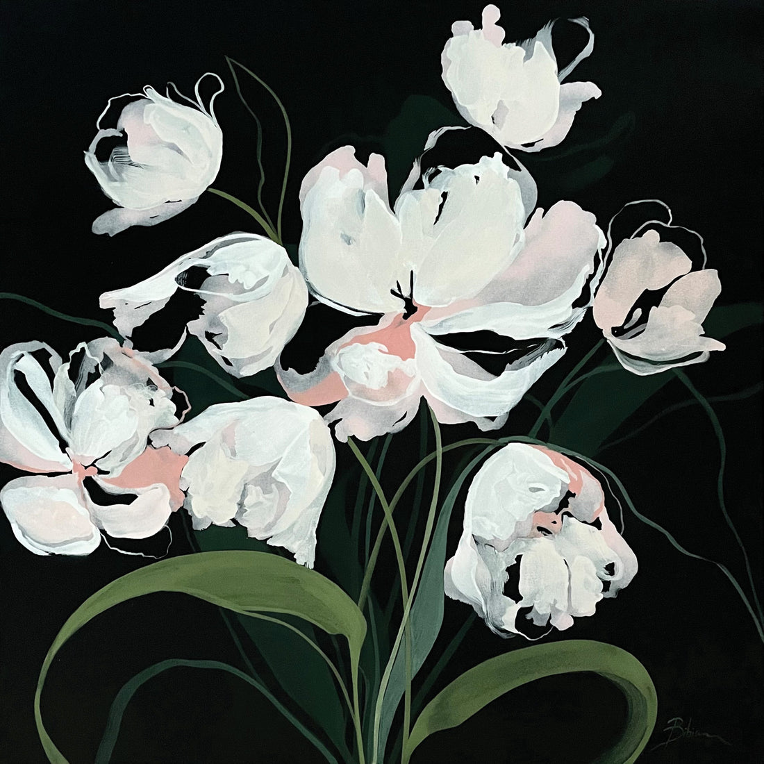 Bibiana Hooper "Solari 12" abstract floral painting Canadian Artist