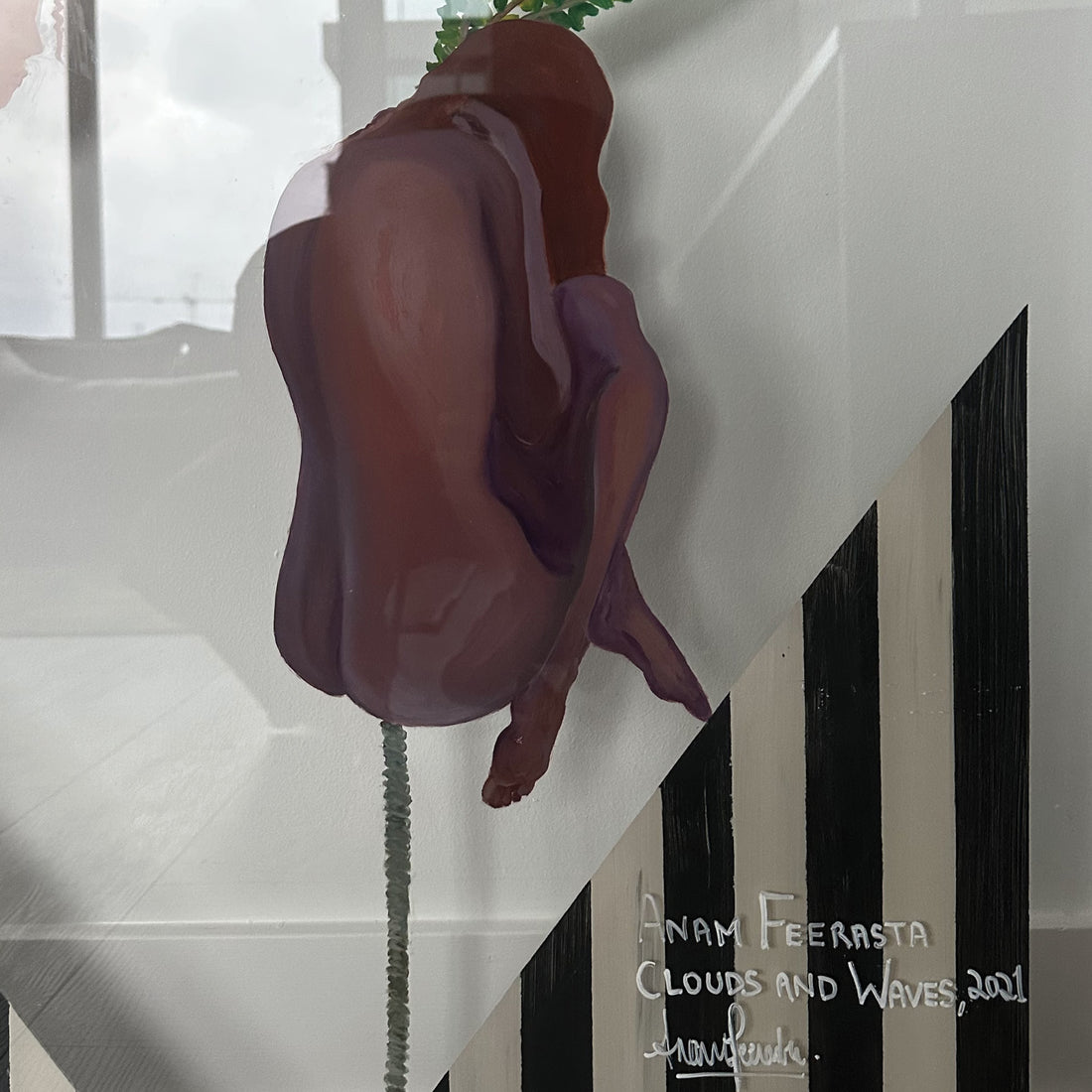 Anam Feerasta "Clouds and Waves" figurative abstract painting Canadian artist