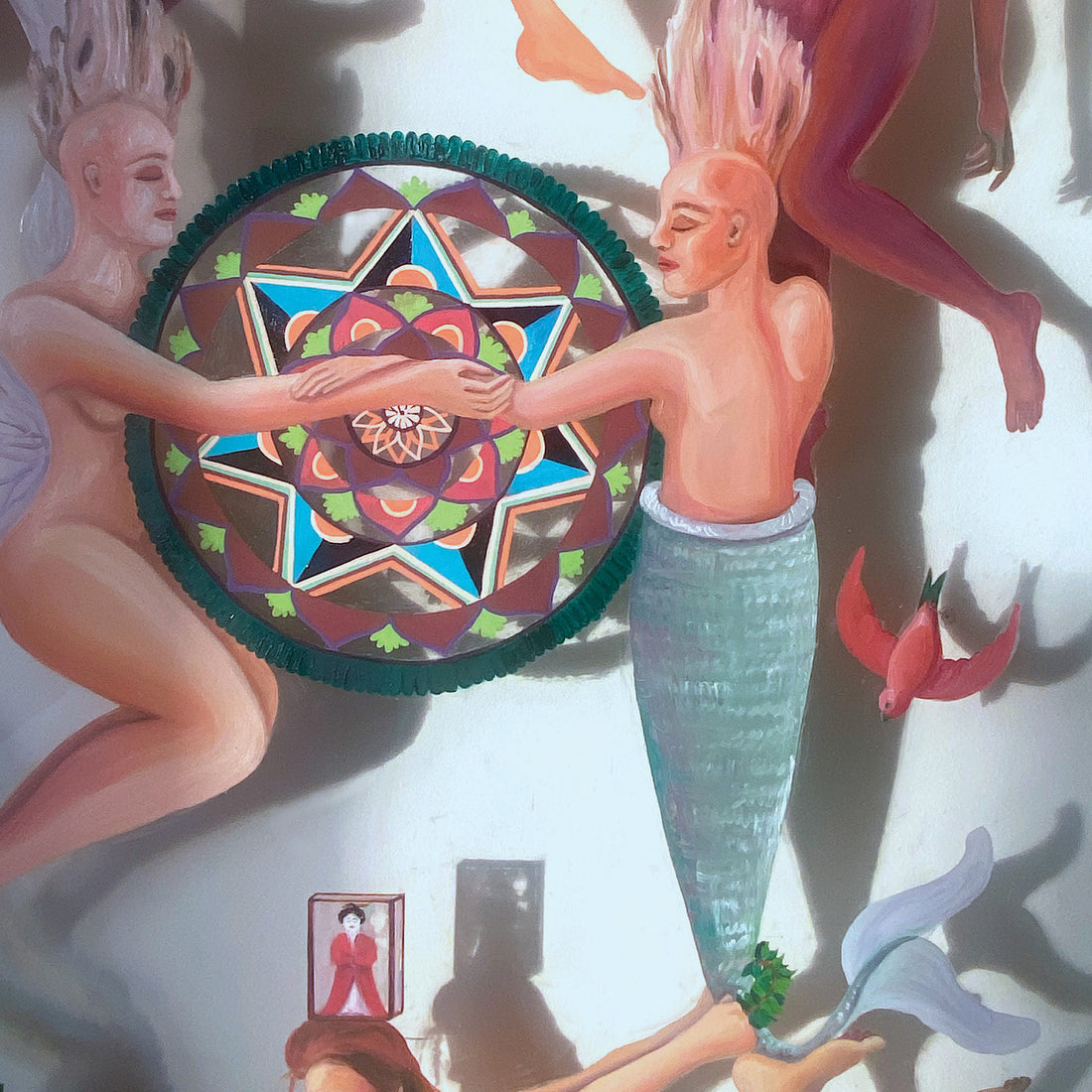 Anam Feerasta "Clouds and Waves" figurative abstract painting Canadian artist