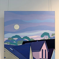 Rising Moon, 30" x 30" - Kefi Art Gallery