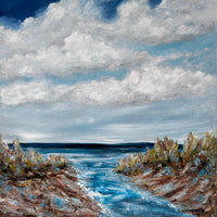 Water Way, 30" x 30" - Kefi Art Gallery