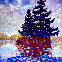 My Tree Fort, 48" x 48" - Kefi Art Gallery