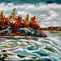 Burleigh Falls, 42" x 42" - Kefi Art Gallery