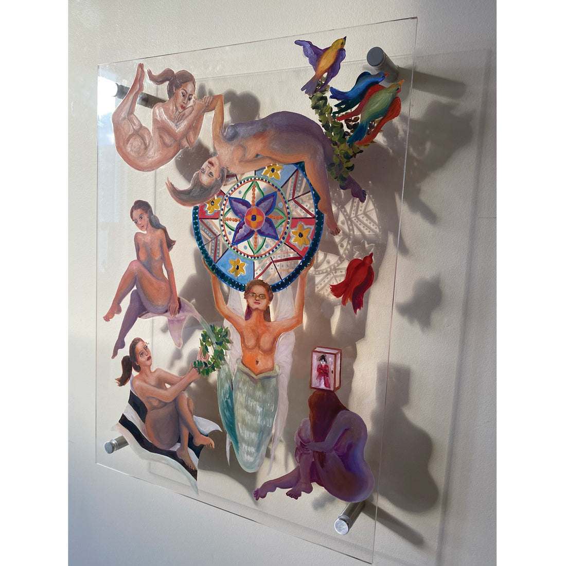 Anam Feerasta "Fragmented Reality II" figurative painting Canadian Artist