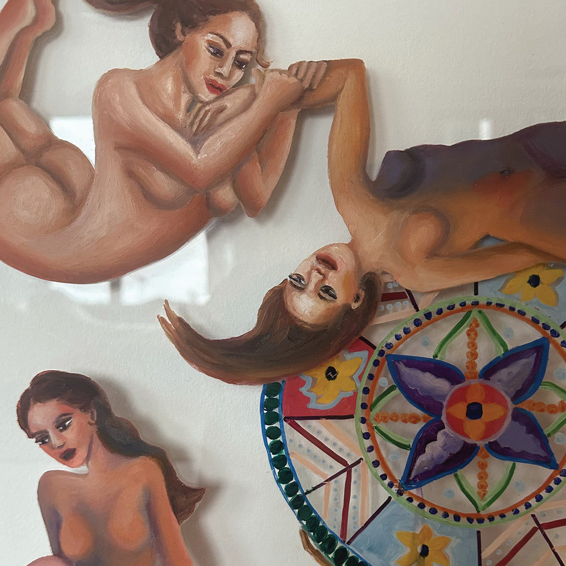 Anam Feerasta "Fragmented Reality II" figurative painting Canadian Artist