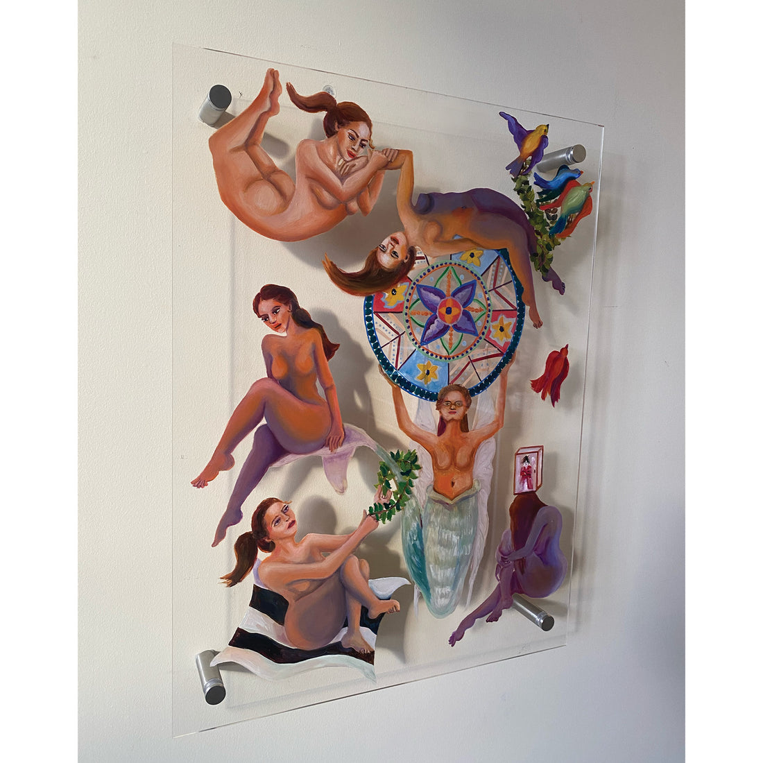 Anam Feerasta "Fragmented Reality II" figurative painting Canadian Artist