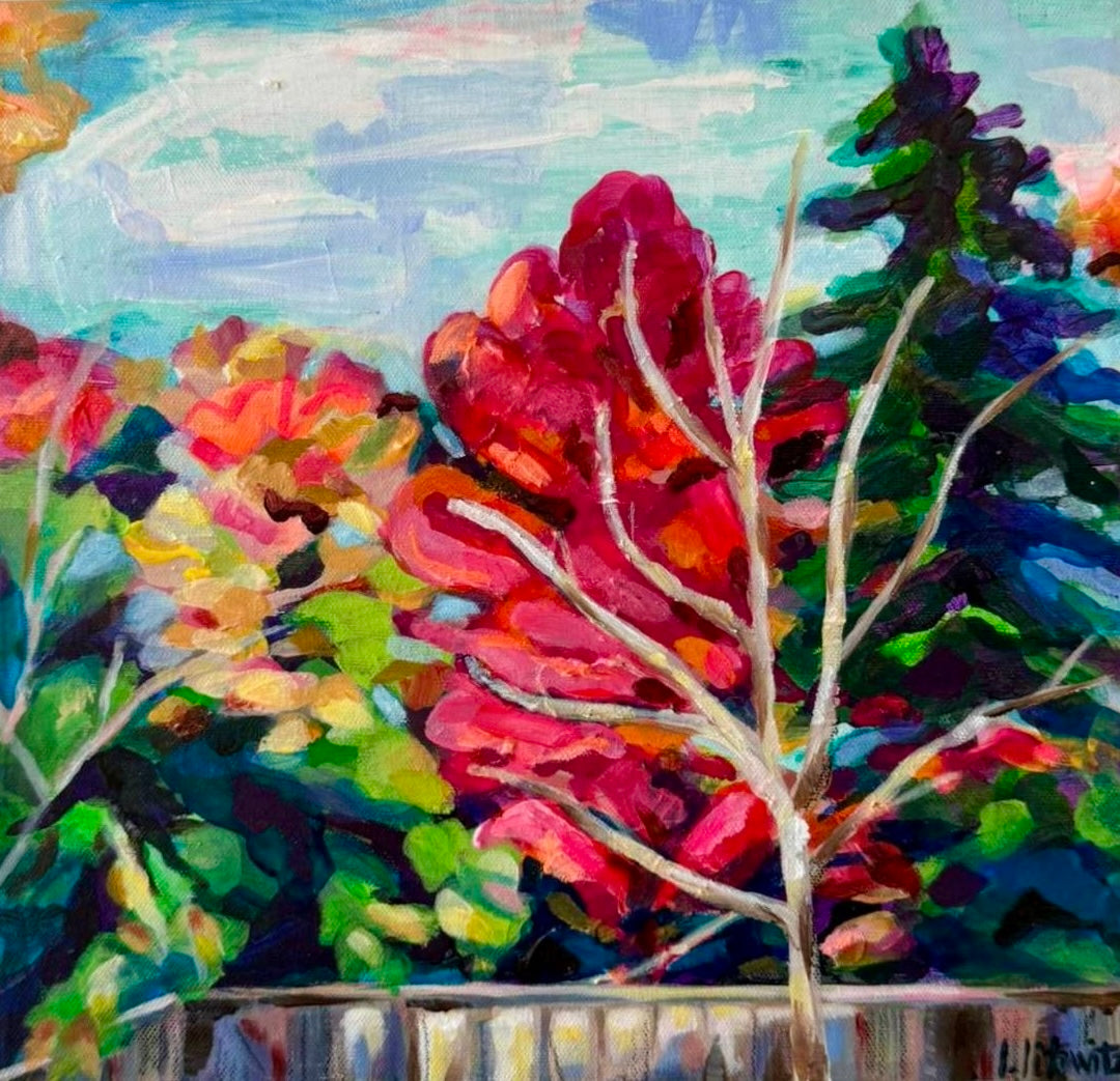 My Fall View, 12" x 12"