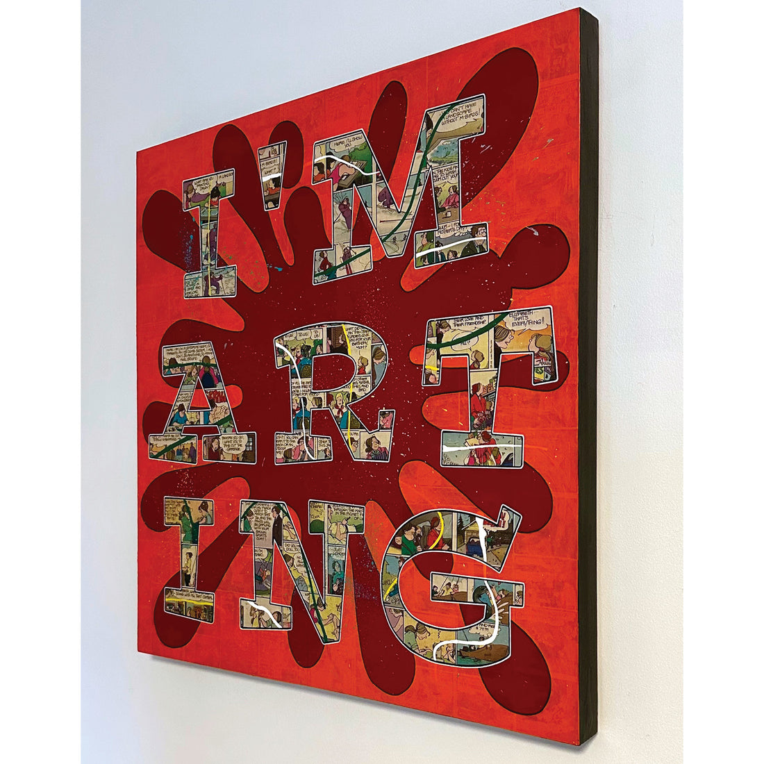 Gail Blima "Whatcha Doing" Mixed Media pop-art Canadian artist