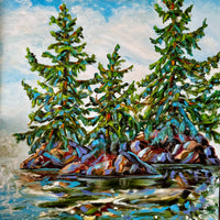 Just Growing, 42" x 42" - Kefi Art Gallery