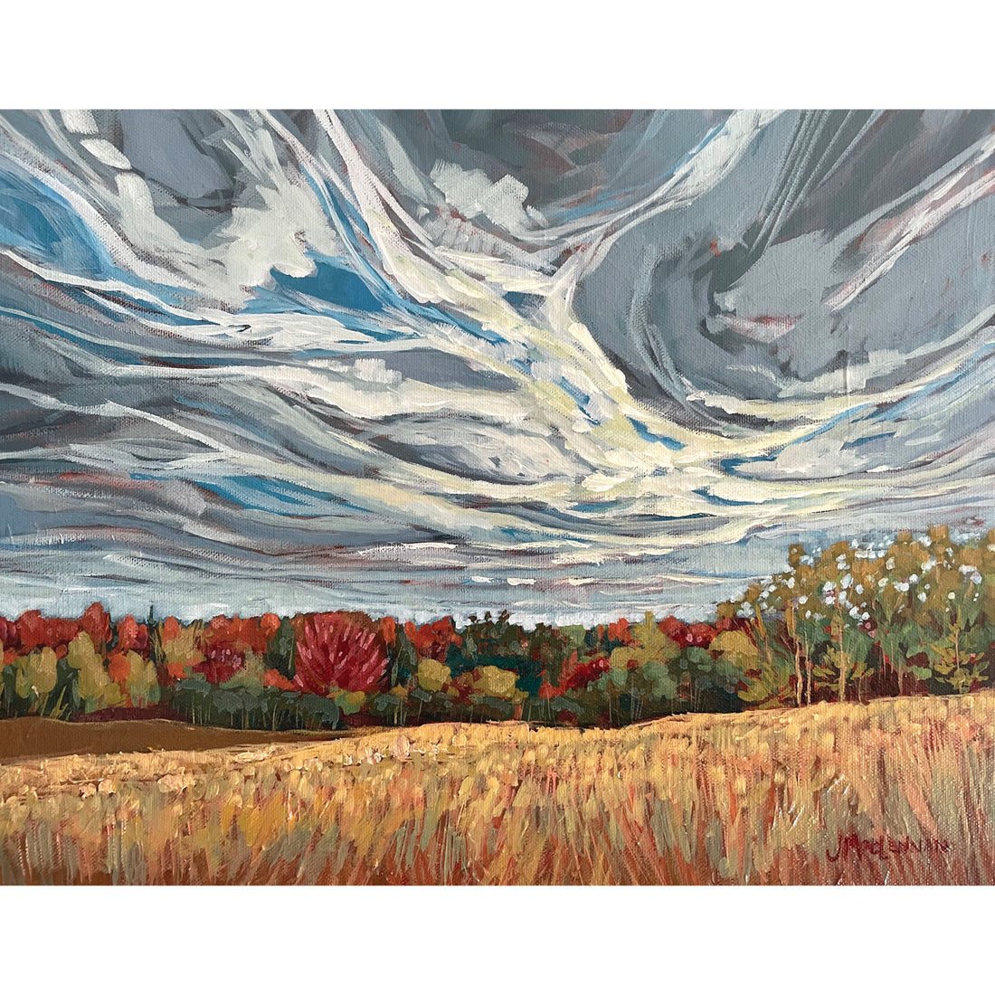 Joanne MacLennan "October Dance" landscape painting Canadian artist