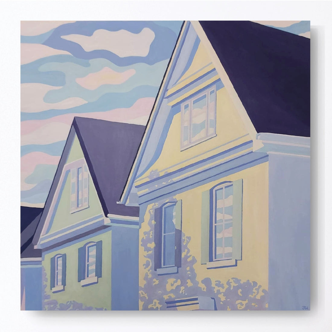 Jodi Kitto-Ward "Dwellings 5" abstract landscape painting Canadian Artist