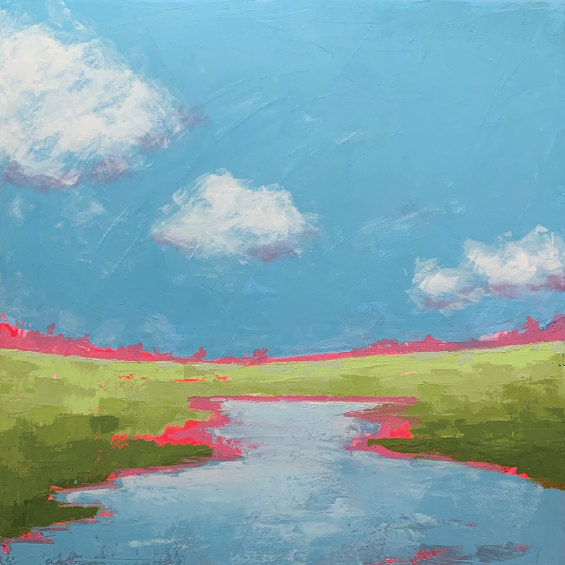 Karen Jeffrey "Feeling Grounded"abstract landscape painting Canadian Artist