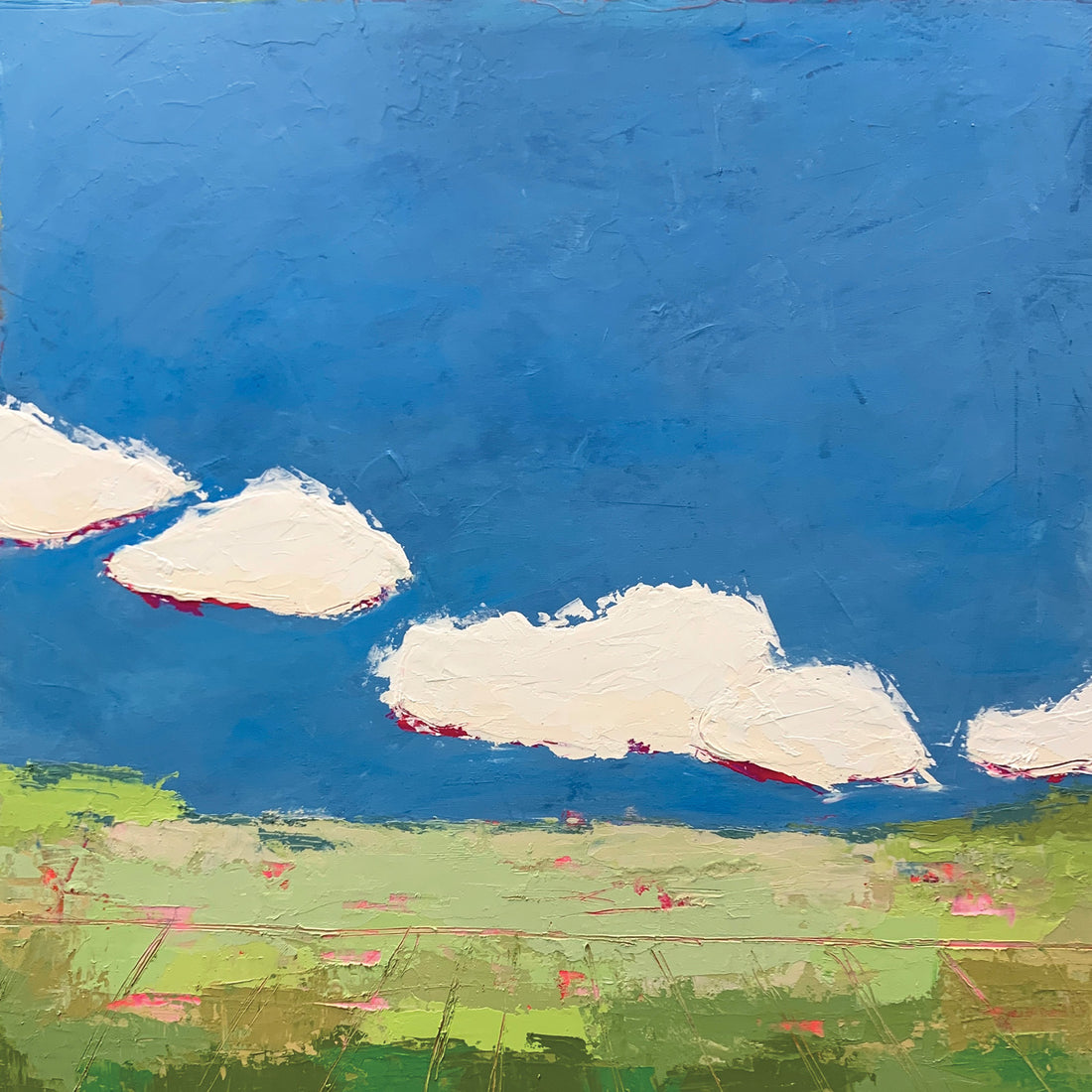 Karen Jeffrey "Vineyard In The County II" abstract painting Canadian Artist