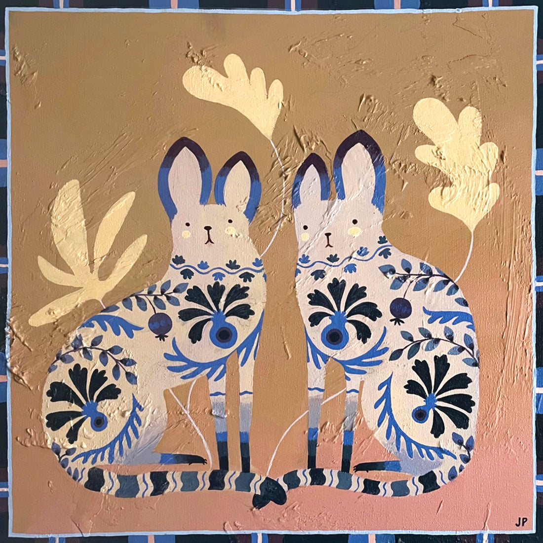 Jen Prior "Guardians" abstract folk Canadian artist animals leafs
