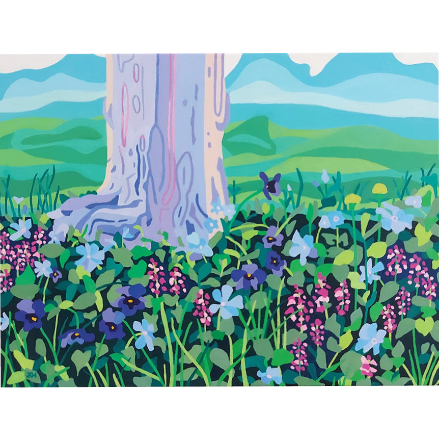 Painted Tree, 12" x 16"