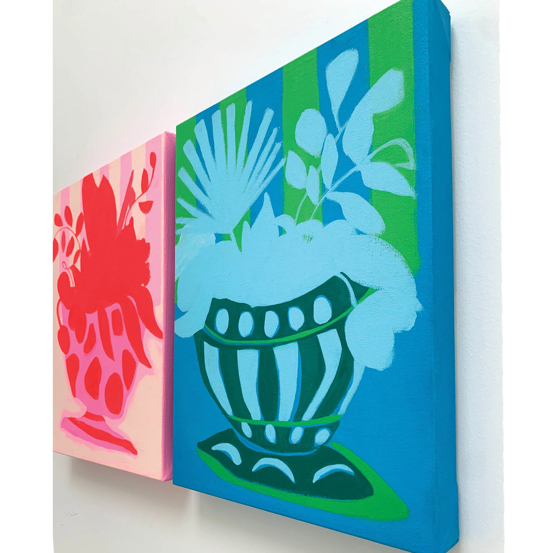 Palm Stripe Getaway, 16" x 12"