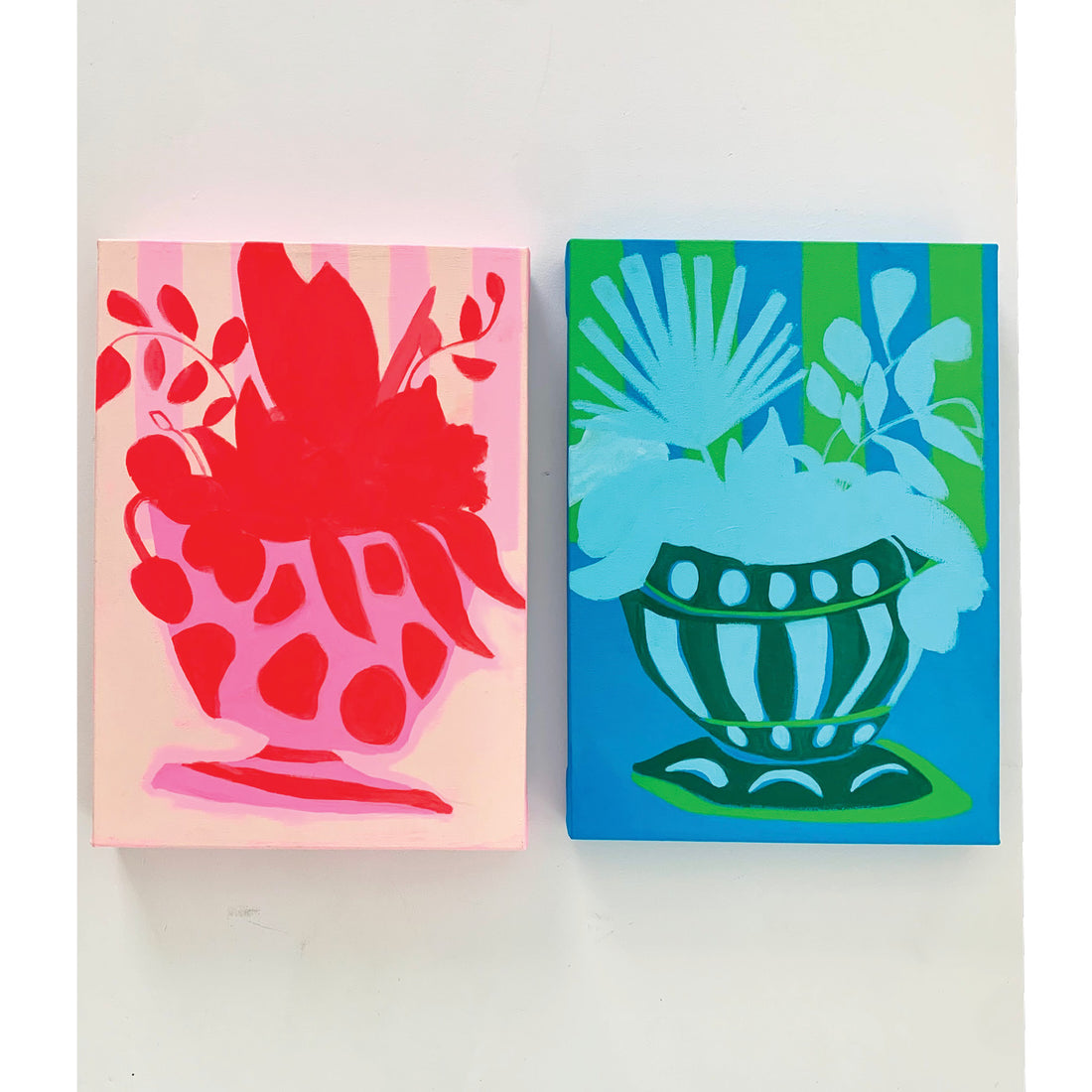 Palm Stripe Getaway, 16" x 12"