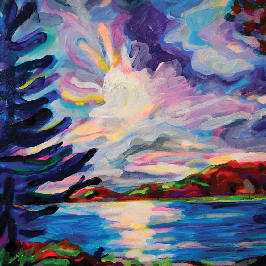 Algonquin Sunset, 12" x 12"