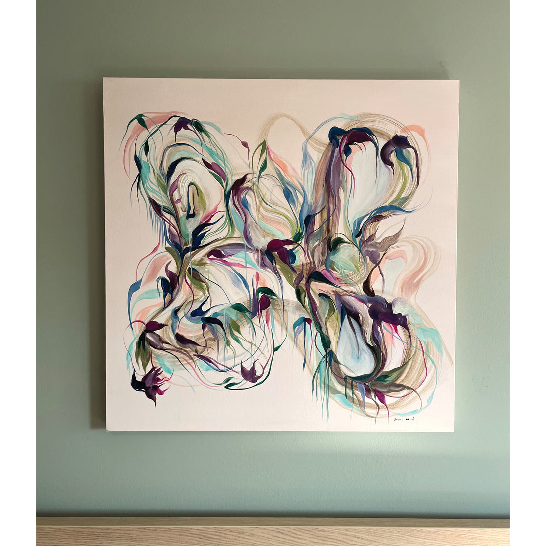 Laura Wood "Wings" abstract expressionism painting Canadian artist