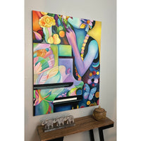 Lesa Shaw "Piano Woman" figurative painting American Artist