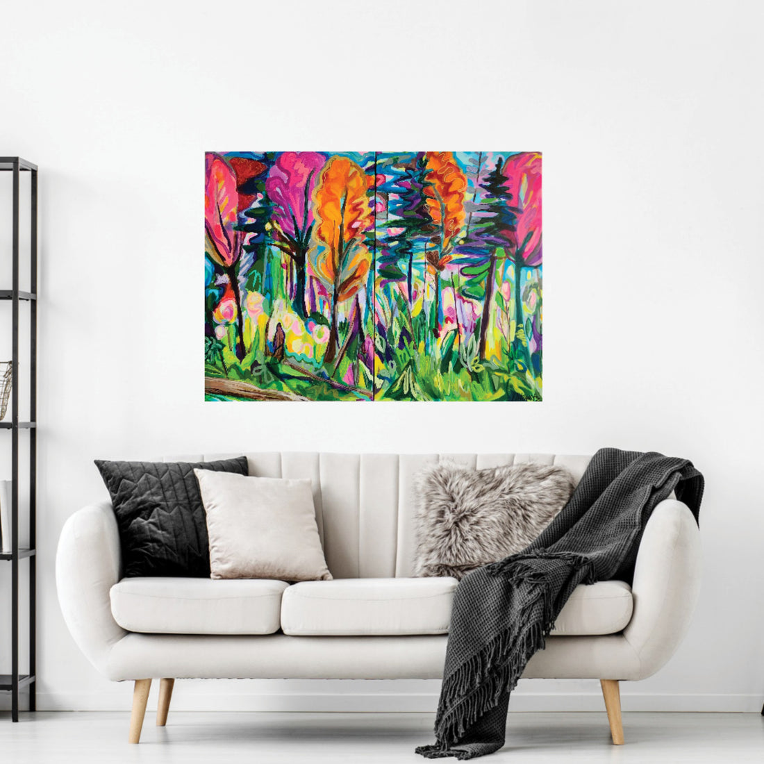 Lisa Litowitz "Forest Riot" abstract landscape painting Canadian Artist