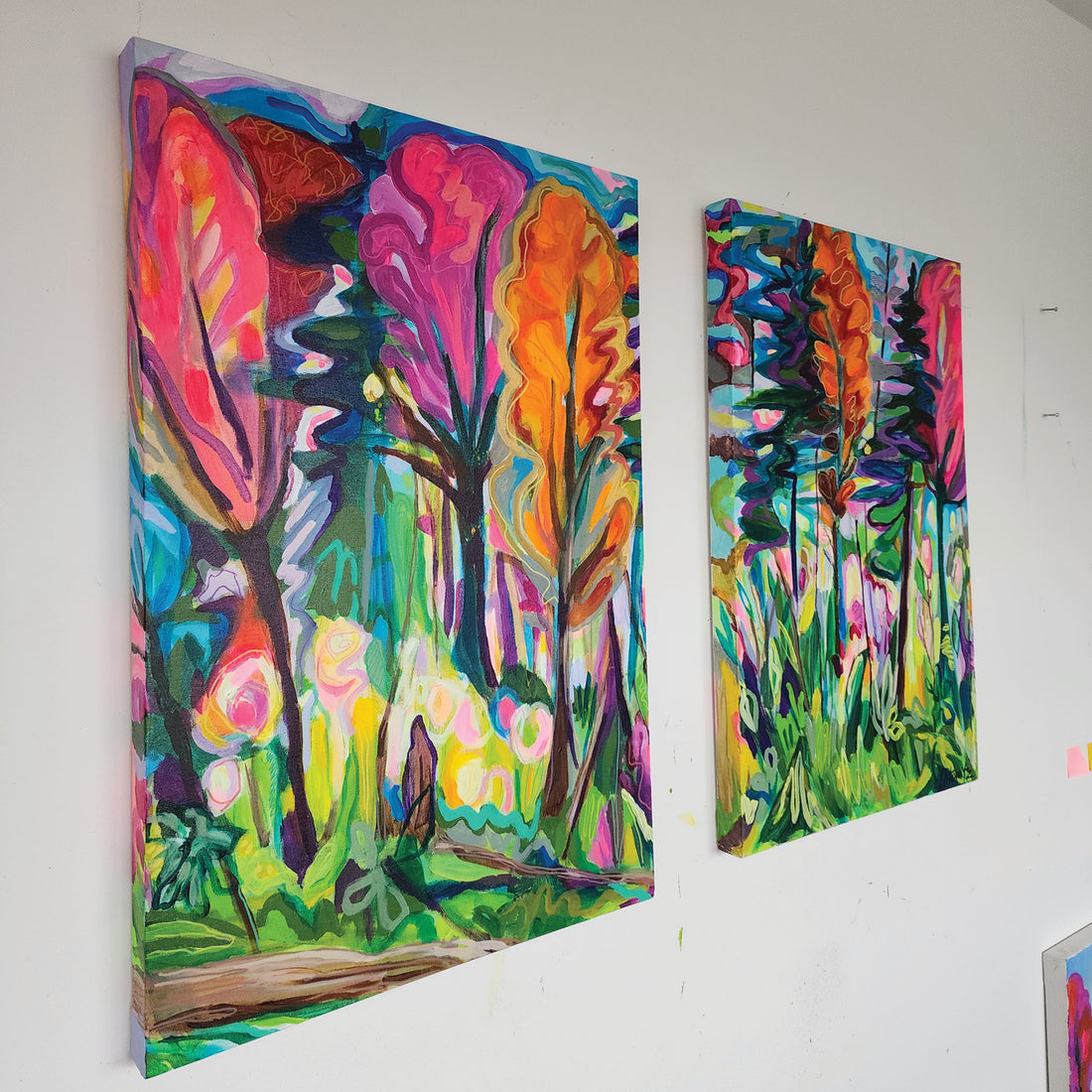 Lisa Litowitz "Forest Riot" abstract landscape painting Canadian Artist