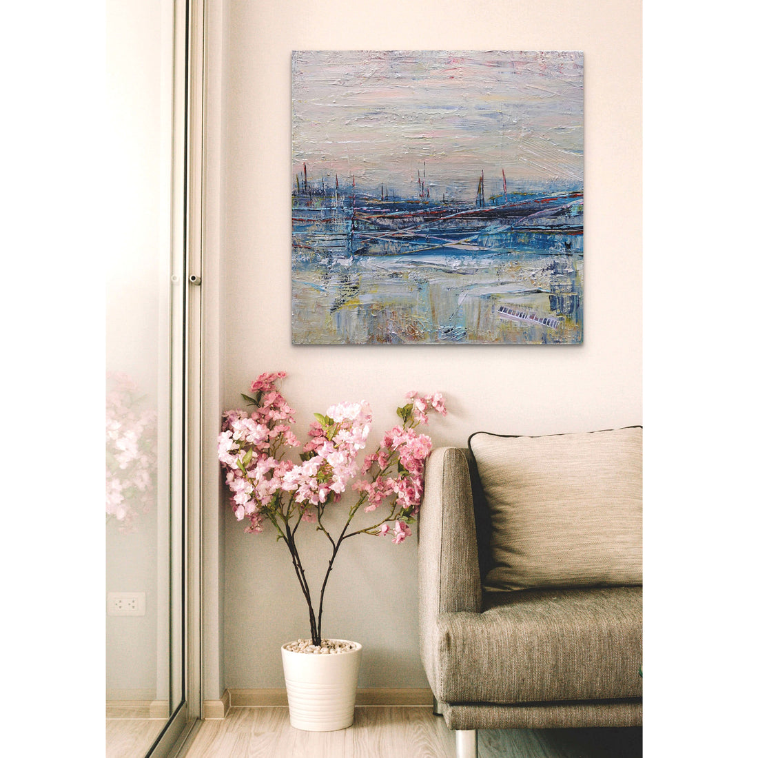 Loretta Kaltenhauser "Blue Monday" abstract painting Canadian artist