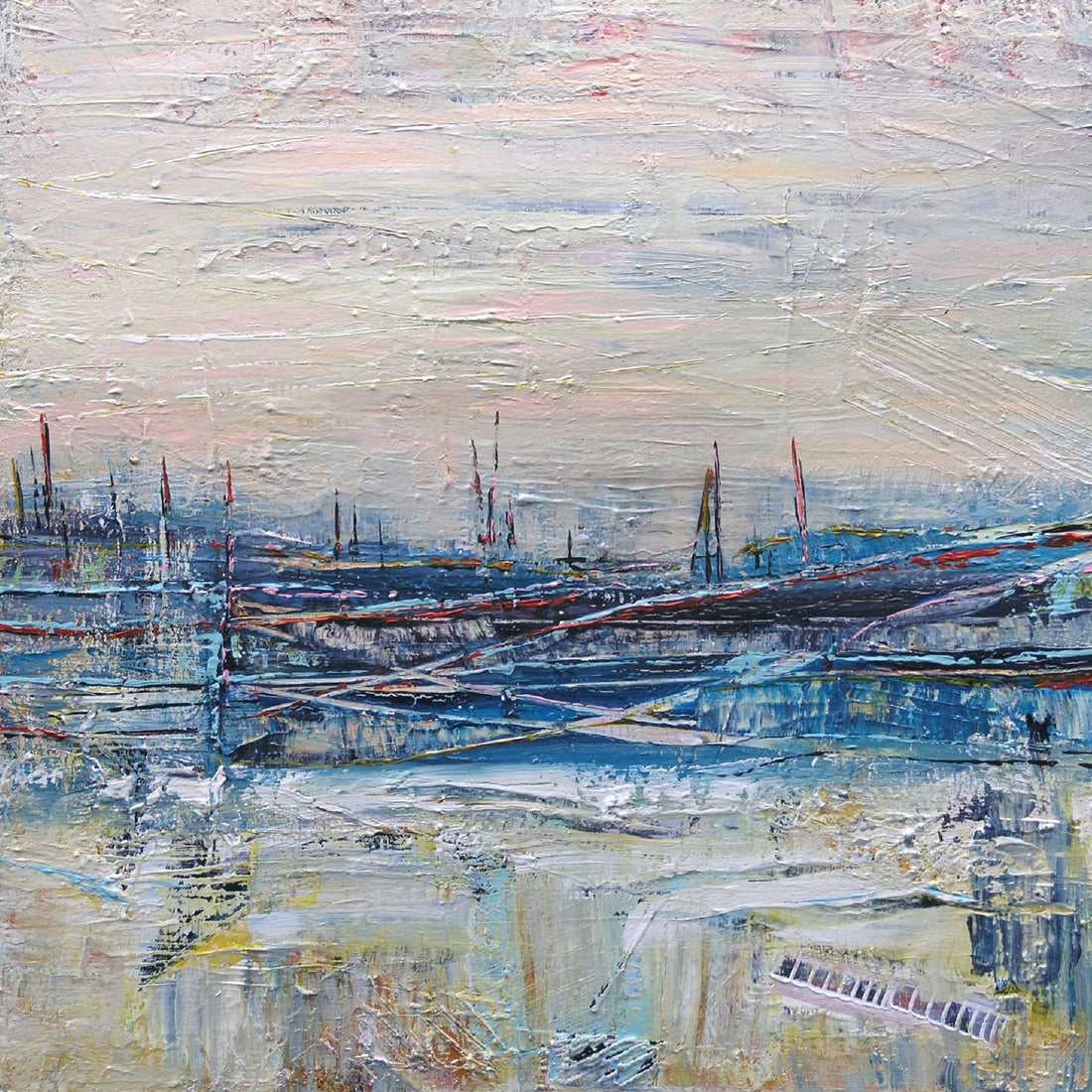 Loretta Kaltenhauser "Blue Monday" abstract painting Canadian artist