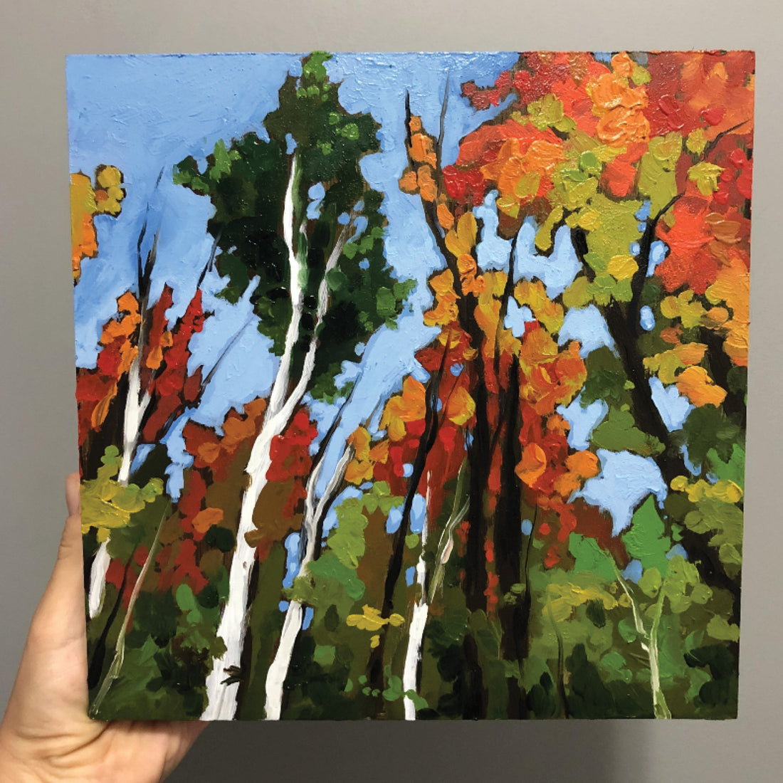 Marta Stares "Autumn Sketch 2" abstract painting Canadian Artist