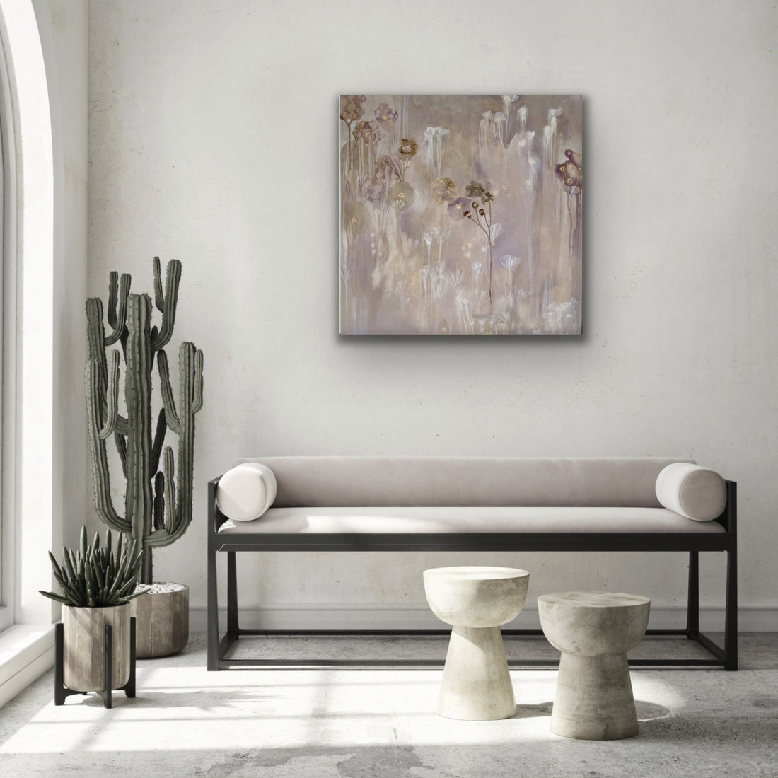 Mishel Schwartz "Ascending" abstract floral painting Canadian artist