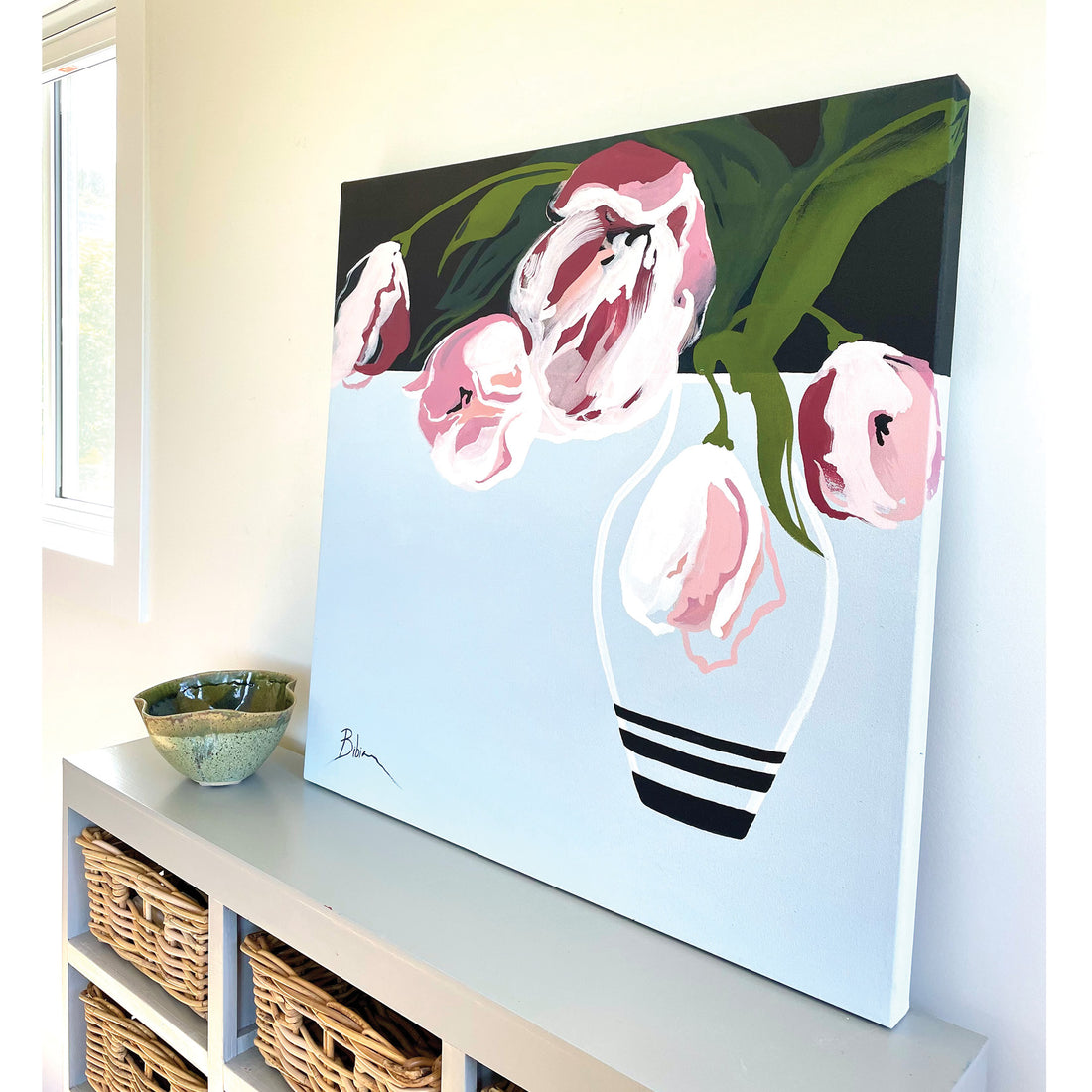 Bibiana Hooper "Solari 2" abstract floral painting by Canadian artist Kefi Art Gallery