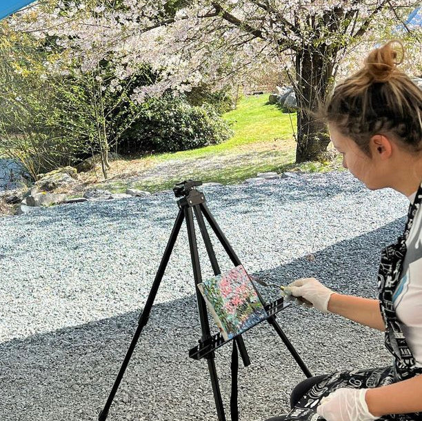 Cherry Blossom Moment, 6" x 8"