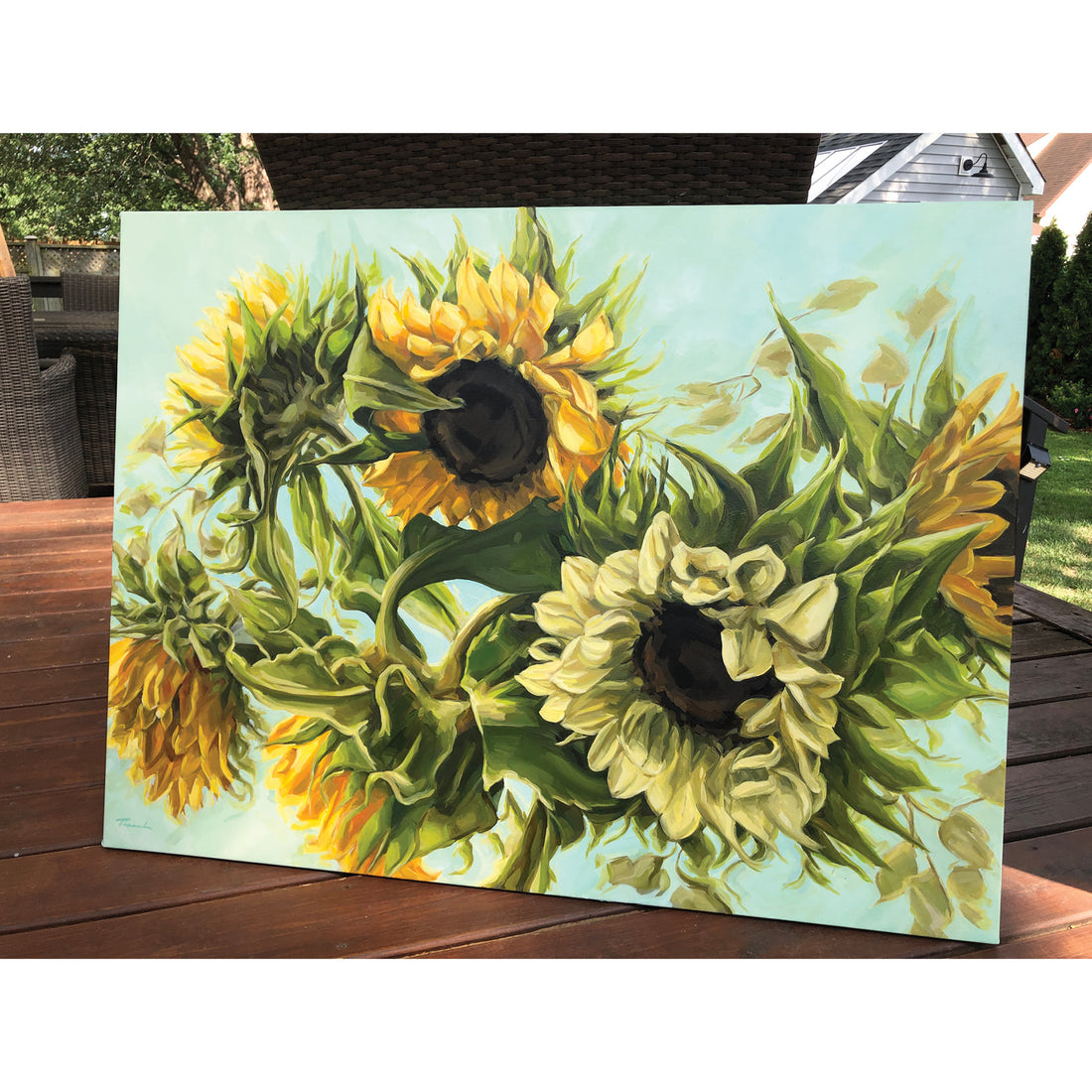 Tamanda Elia "Sun Dance" floral painting Canadian Artist