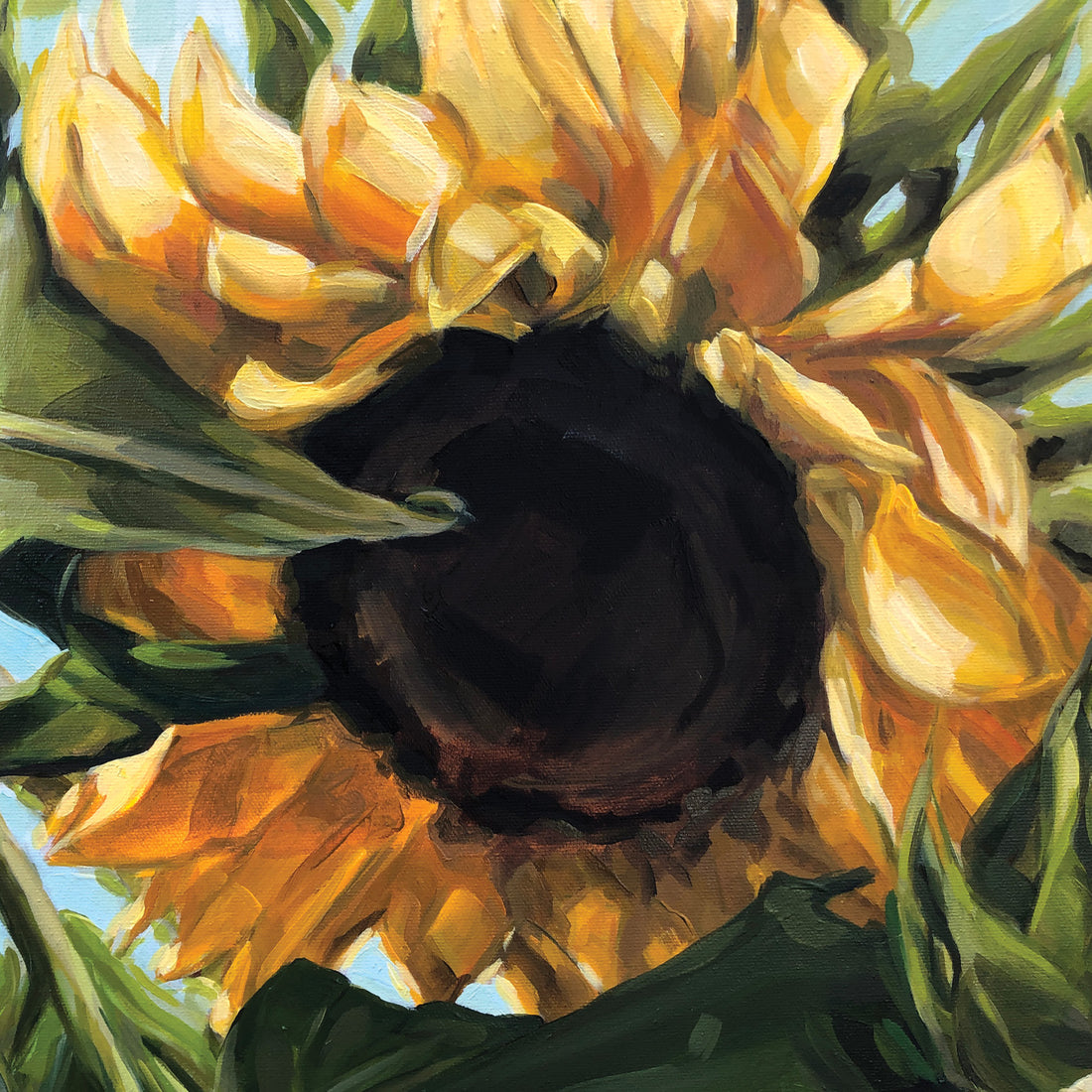 Tamanda Elia "Sun Dance" floral painting Canadian Artist