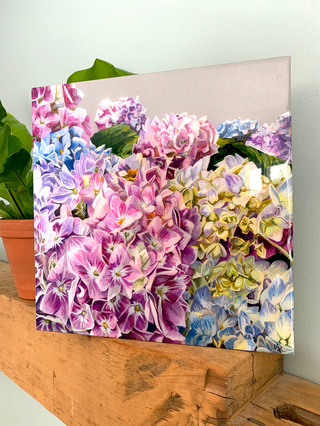 Hydrangea Heaven, 12" x 12"