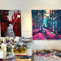 Marta Stares "Pukaskwa Boardwalk" landscape painting Canadian Art