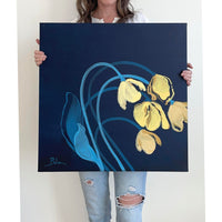 Bibiana Hooper "I Found You, Beautiful 1" abstract floral painting Canadian artist Kefi Art Gallery