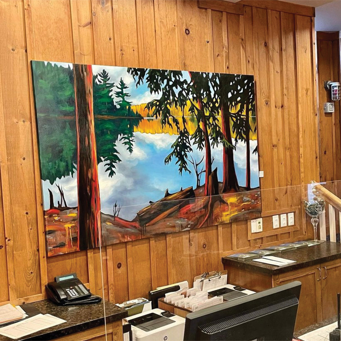 Marta Stares "Killarney Lake" landscape painting Canadian Artist