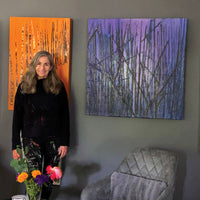 Robbie Kaye "Night Owl" abstract painting American Artist
